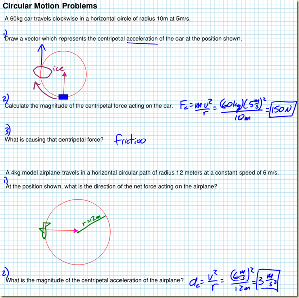 Analysis of Uniform Circular Motion Regents Physics